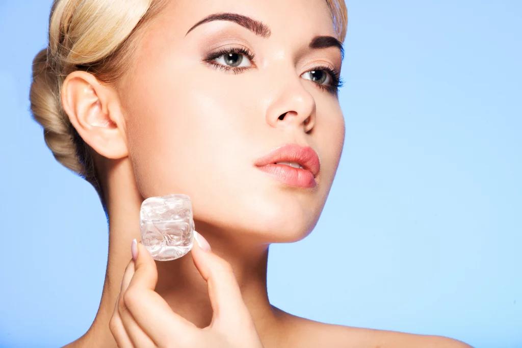 benefits of icing face,Summer hack,cold thermogenesis,green tea ice cubes for face,coffee ice cubes for face