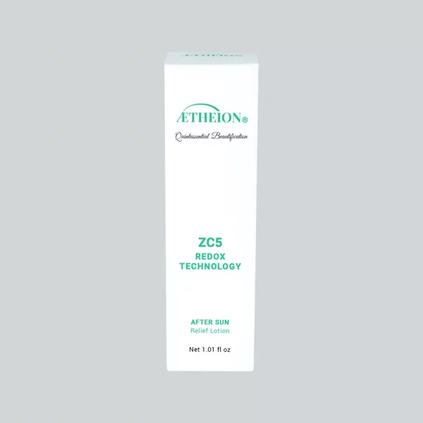 AETHEION® ZC5 After Sun combines ZC5 Redox Technology and soothing shea butter in a gentle spray that quickly restores moisture from excessive Sun exposure to the skin.